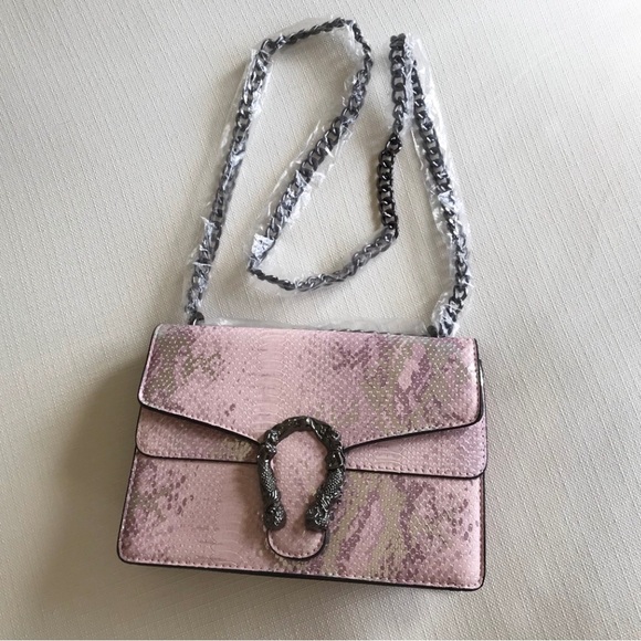 Metallic Two Way Chain Strap Crossbody Purse, NWOT - Picture 1 of 11